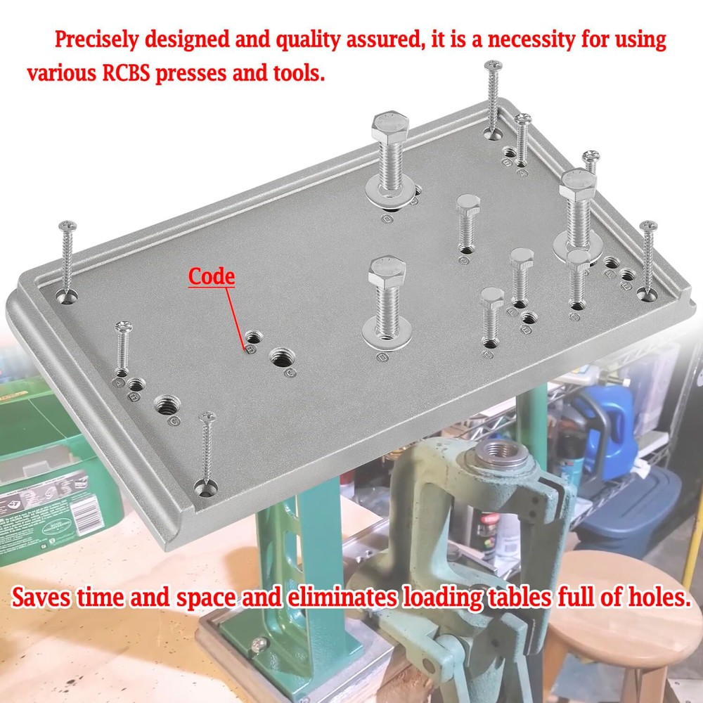 9282 Accessory Base Plate - 3 (Grey) Replacement Fits for RCBS Presses and Tools