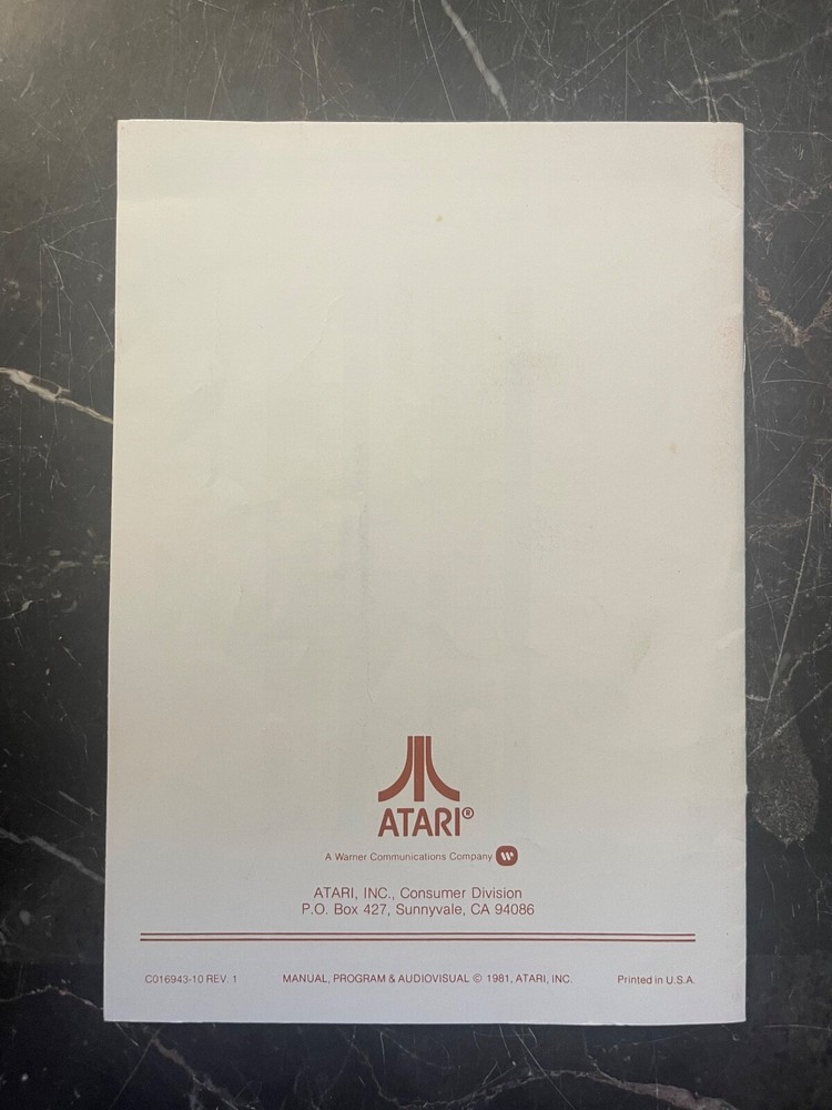 WARLORD Atari 2600 MANUAL ONLY Authentic Original-MINT!