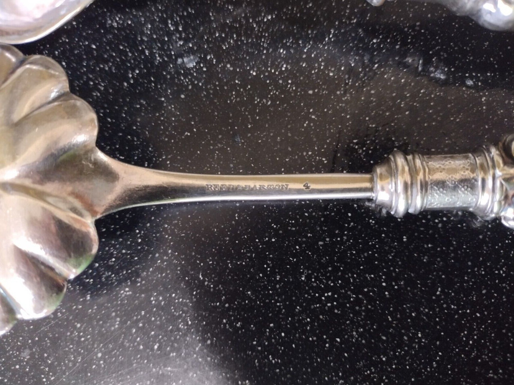 ANTIQUE REED & BARTON SILVER RENAISSANCE DEVIL FISH SERVING SET FORK BACCHUS