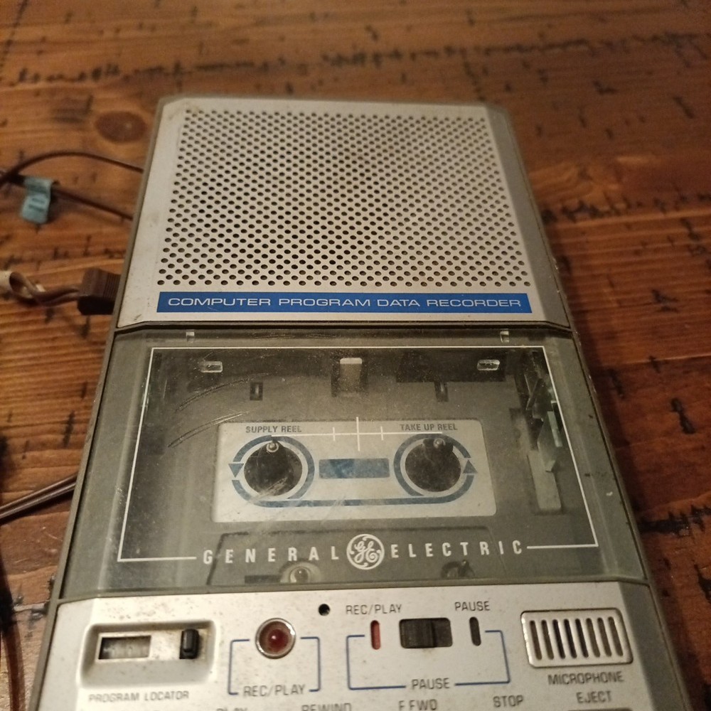 Vtg GE 3-5158 Computer Program Data Recorder Cassette Player Old PC Tested A1