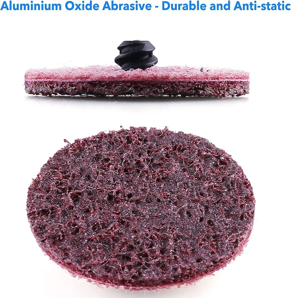 51 PCS 2" Medium Roll Lock Grinding Surface Conditioning Disc with 2" Pad Holder