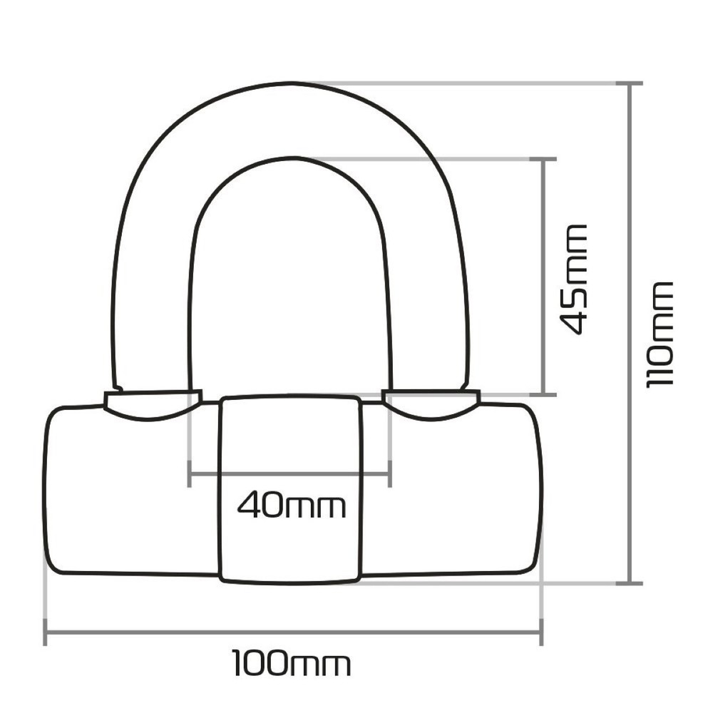 Oxford HD Max 14mm Disc Lock Orange Motorcycle Security Device
