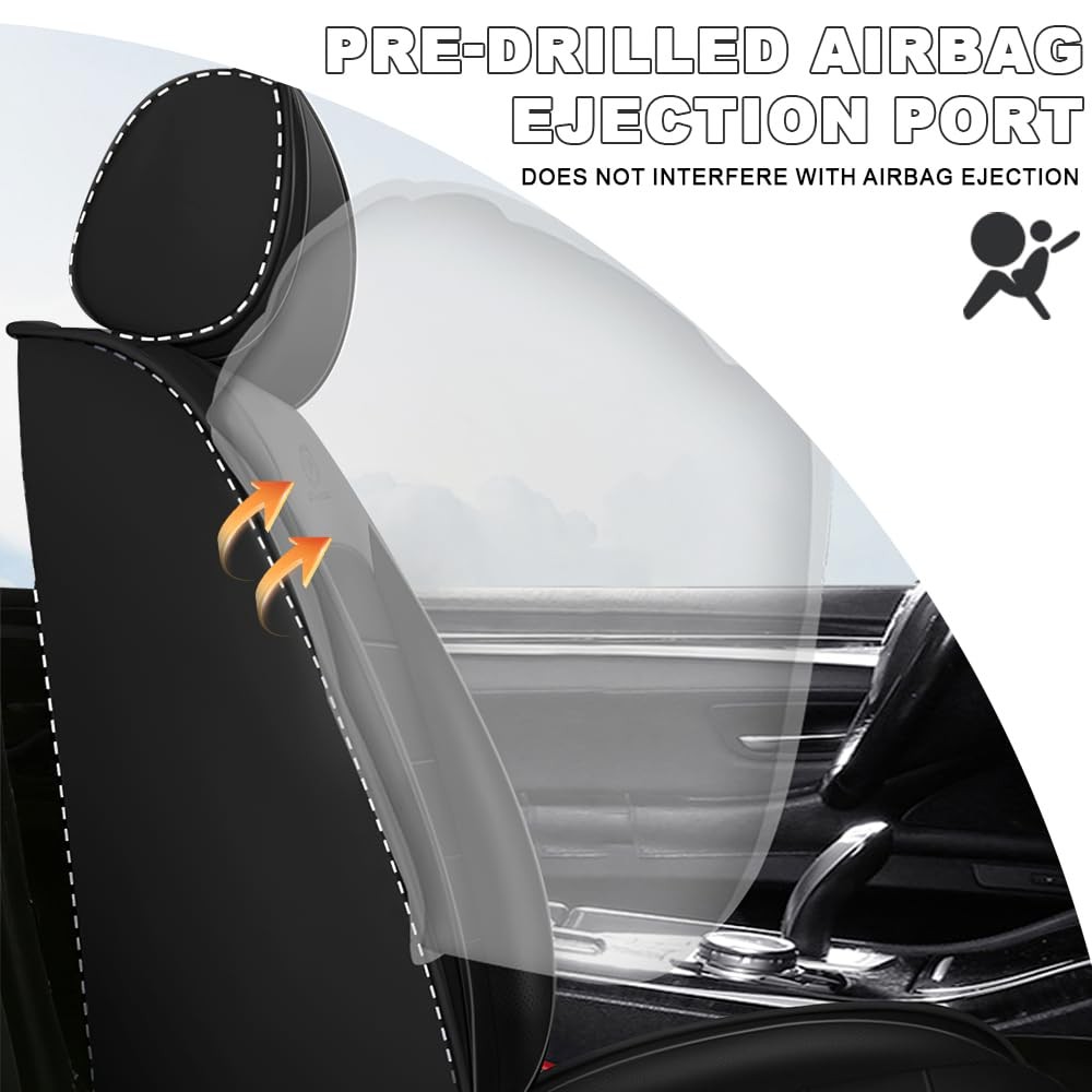 Seat Covers RLX 2014-2020 Front Only Classic Black Waterproof Leather