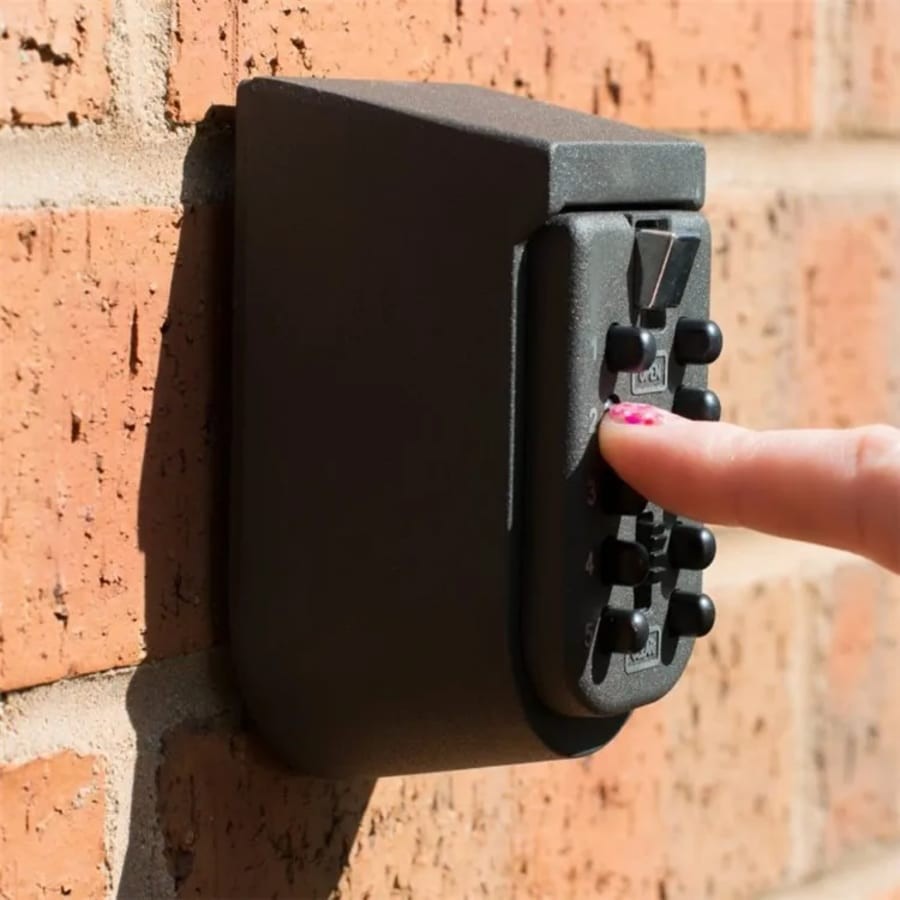 Key Safe Storage Box 10-Digit Combination Lock Weatherproof Wall Mount