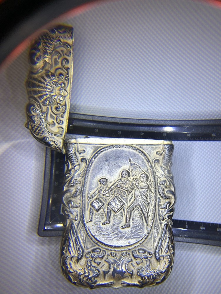 Vintage Sterling Yankee Doodle Cigarette Case