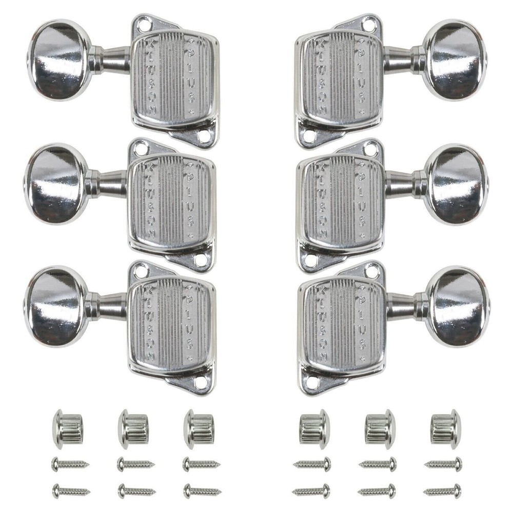 Kluson 3+3 Plus Series Tuners, Chrome (KPLUS-3-C)