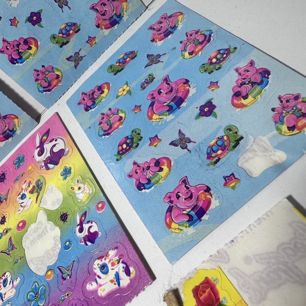 Vintage Lisa Frank Sticker Bundle Partial Sheets