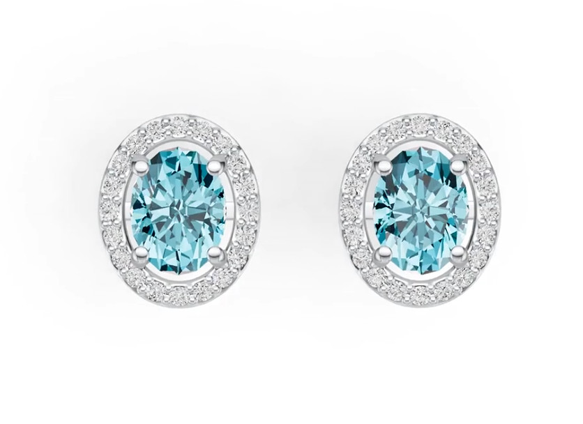 Sterling Silver Semi Mount Earrings Setting Oval OV 8X6mm