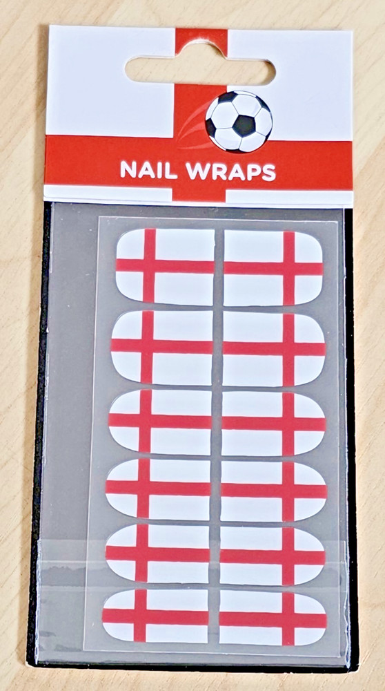 ENGLAND FLAG NAIL WRAPS