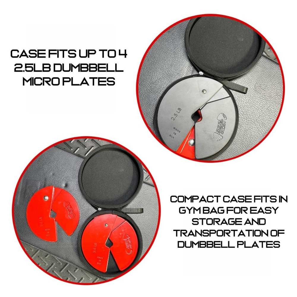 Micro Gainz Hard Shell Carrying Case for 2.5LB Dumbbell Micro Plates