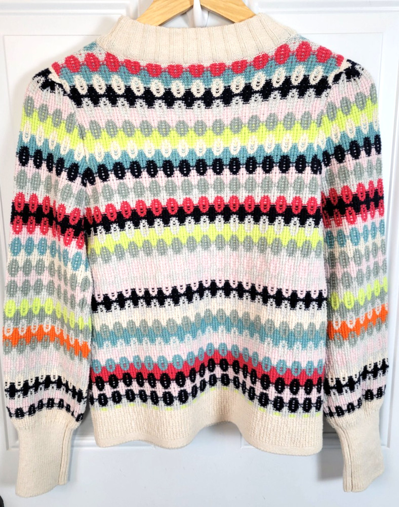 Nic + Zoe Pattern Waffle Stitch Sweater Size M