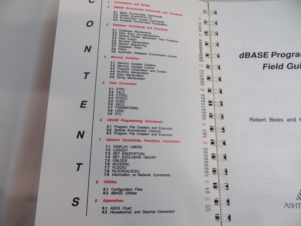 dBASE III PLUS by Ashton-Tate Programmers Field Guide Robert Boise