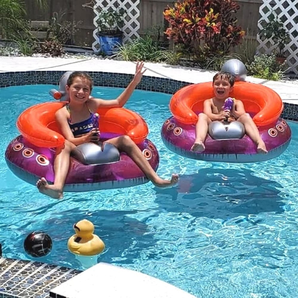 SWIMLINE ORIGINAL Inflatable UFO Spaceship Pool Float Ride On With Fun Constant