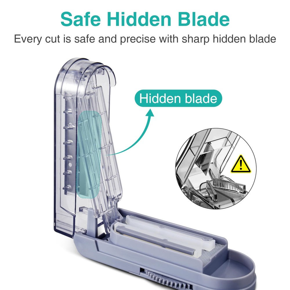 Fullicon Multiple Pill Cutter - Adjustable for Small Pills With Accurate Grey