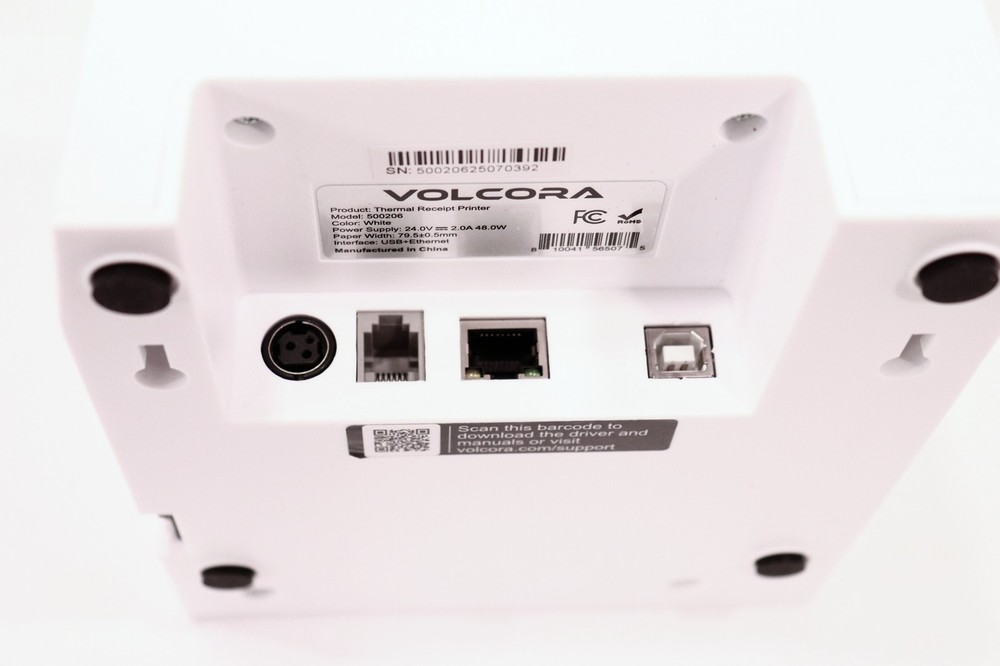 Volcora 500206 Thermal POS Receipt Printer (White)