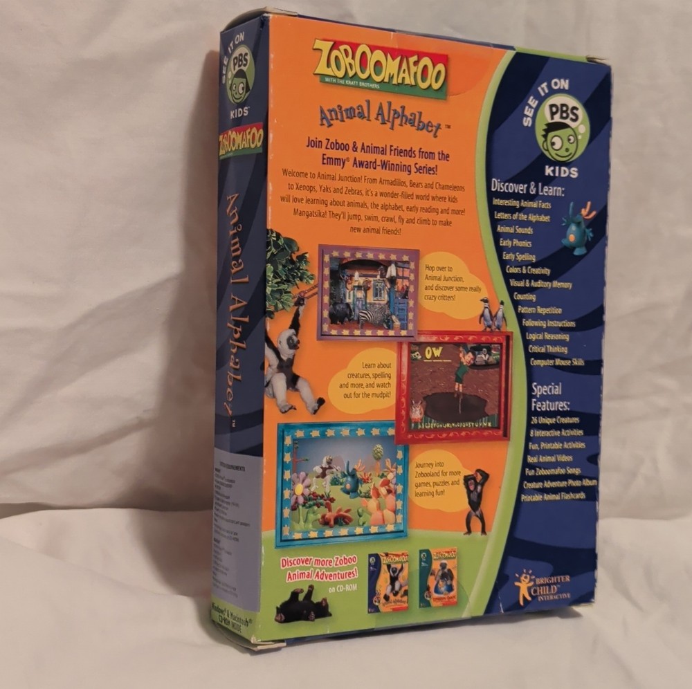 Zooboomafoo Animal Alphabet CD-ROM-UNOPENED BOX-