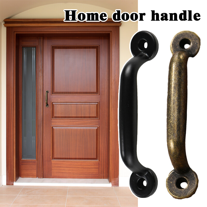 Handles Cast Iron Door Drawer Pull Antique Look Barn Gate Shed Handle 10pc