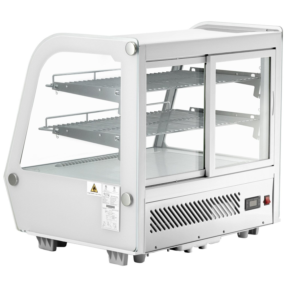 27 1/2" White Refrigerated Countertop Bakery Display Case with LED Lighting