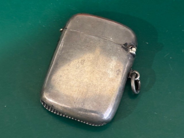Antique Joseph Gloster Silver Vesta Matchsafe w Hallmarks