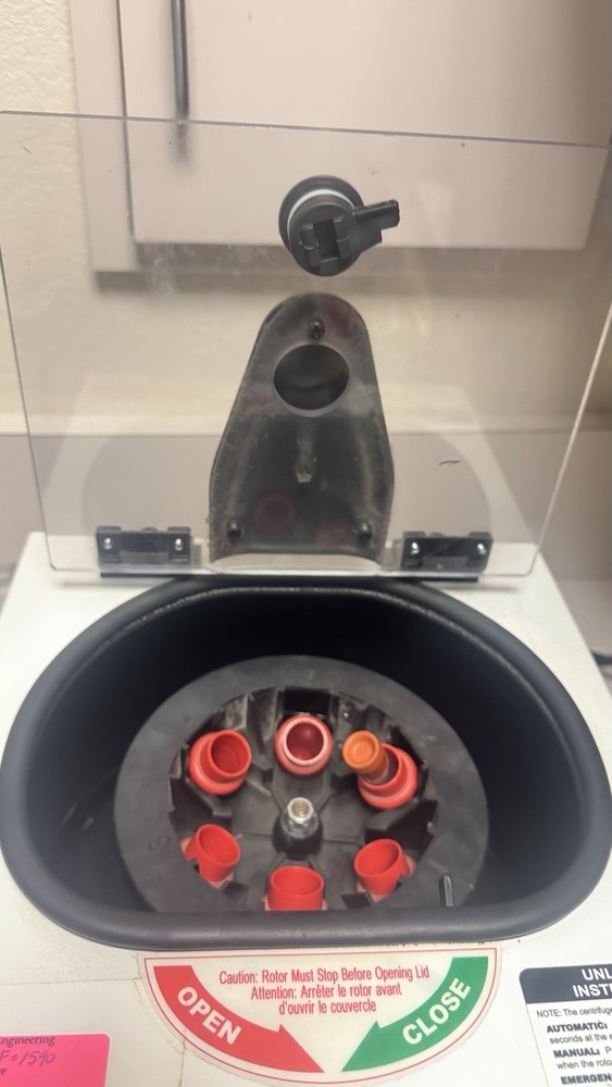 Quest Diagnostics Horizon Mini E Microcentrifuge Fixed-Angle Rotor Low Speed