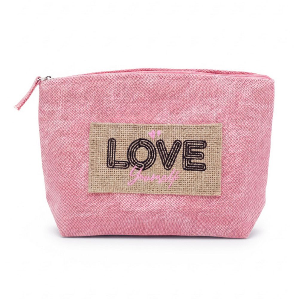 Message Patch Cosmetic Pouch Bag