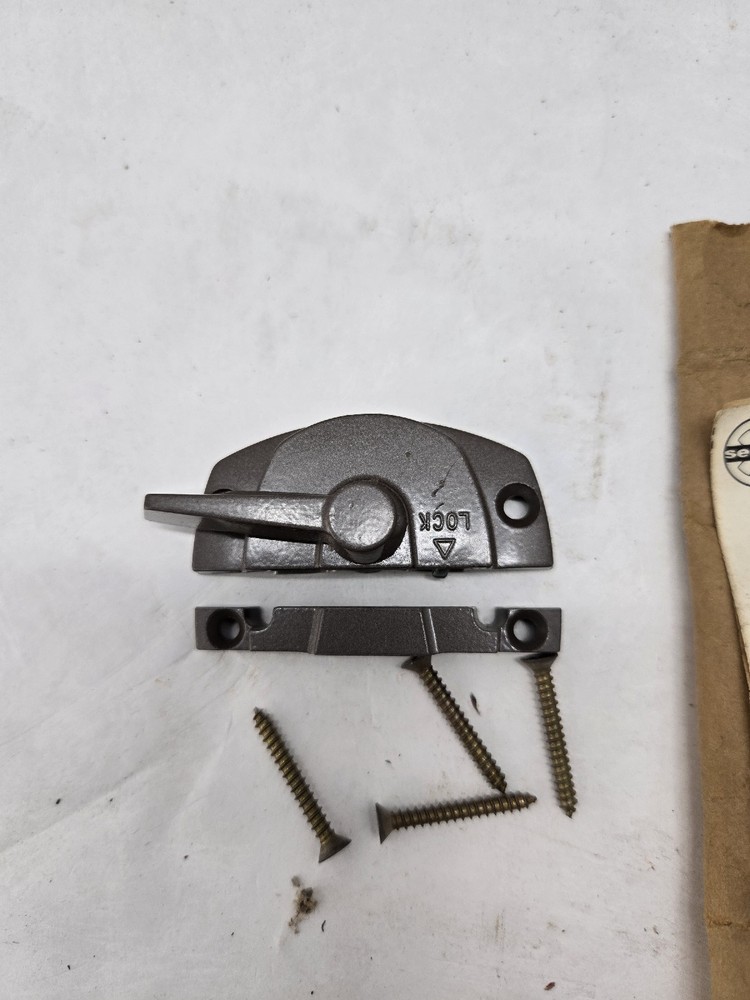 Semco Lock And Keeper For Double Hung Window. Bronze