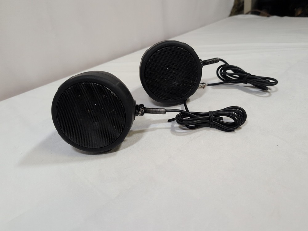 Motorcycle Speaker Set Black Universal Fit