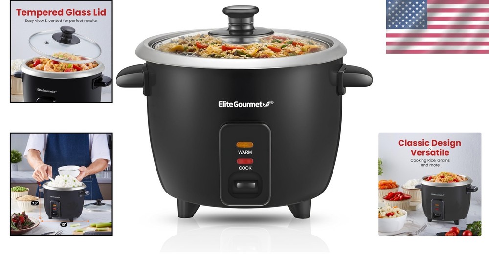 Perfectly Cook Rice Every Time: Elite 6-Cup Cooker with Automatic Keep Warm