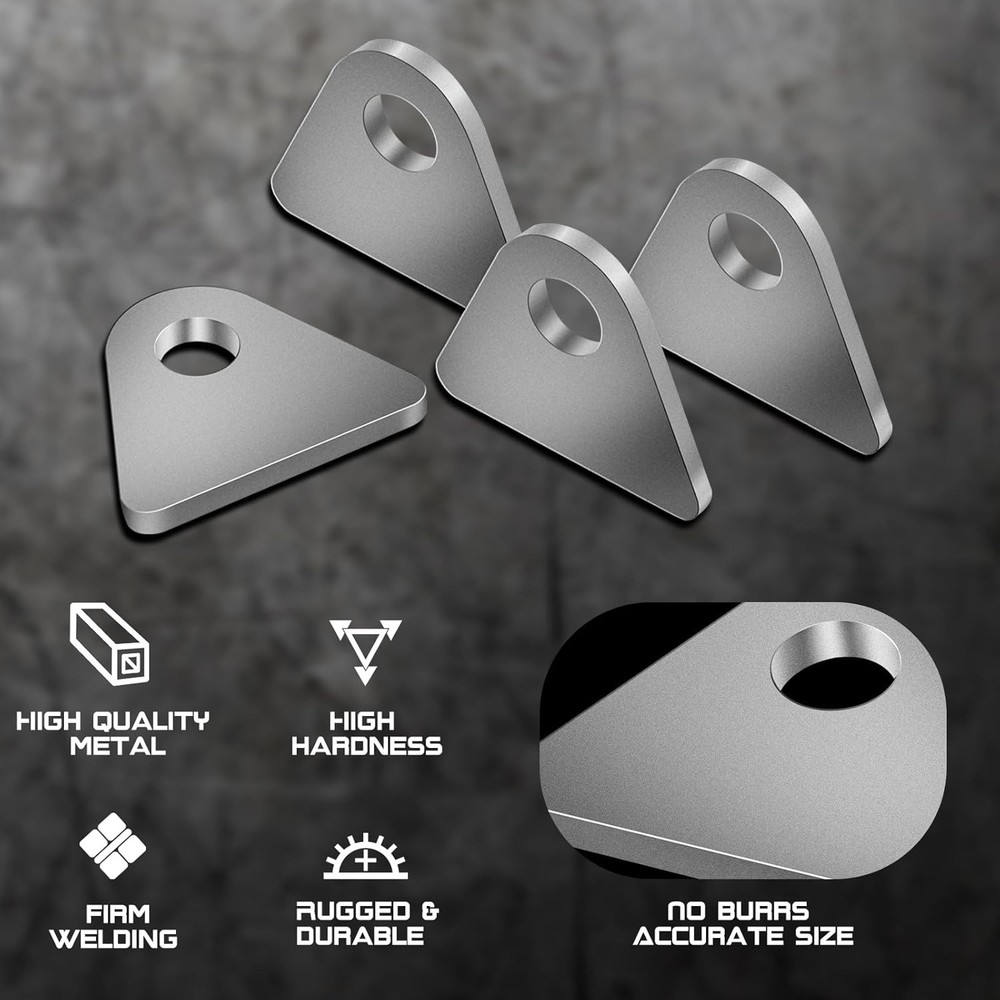 Weld on Tabs, Steel Shock Basic Weld Tab, Universal Weld on Tabs Flat Bottom Mou