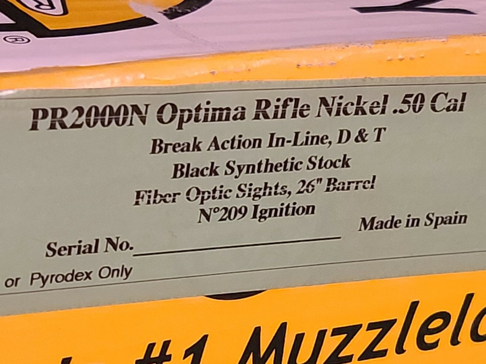 Vintage Connecticut Valley Arms PR 2000N Muzzleloading .50 CAL Rifle EMPTY BOX