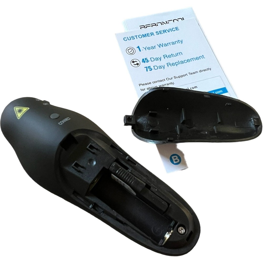 Beboncool D100 Wireless Presenter Remote | USB PowerPoint Clicker Laser Pointer