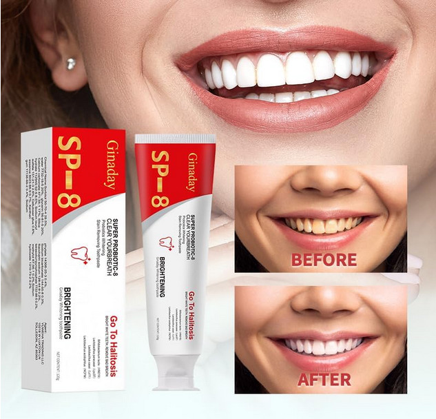 Whitening Toothpaste SP-8 Probiotic 2 Pack Stain Removal Deep Clean