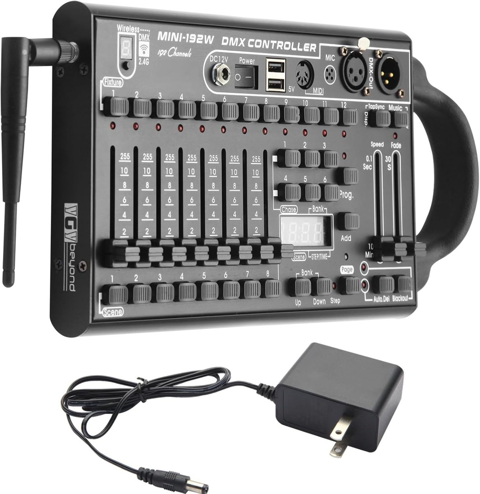 Compact Wireless DMX Lighting Controller for 240 Scenes - Ideal for Performances