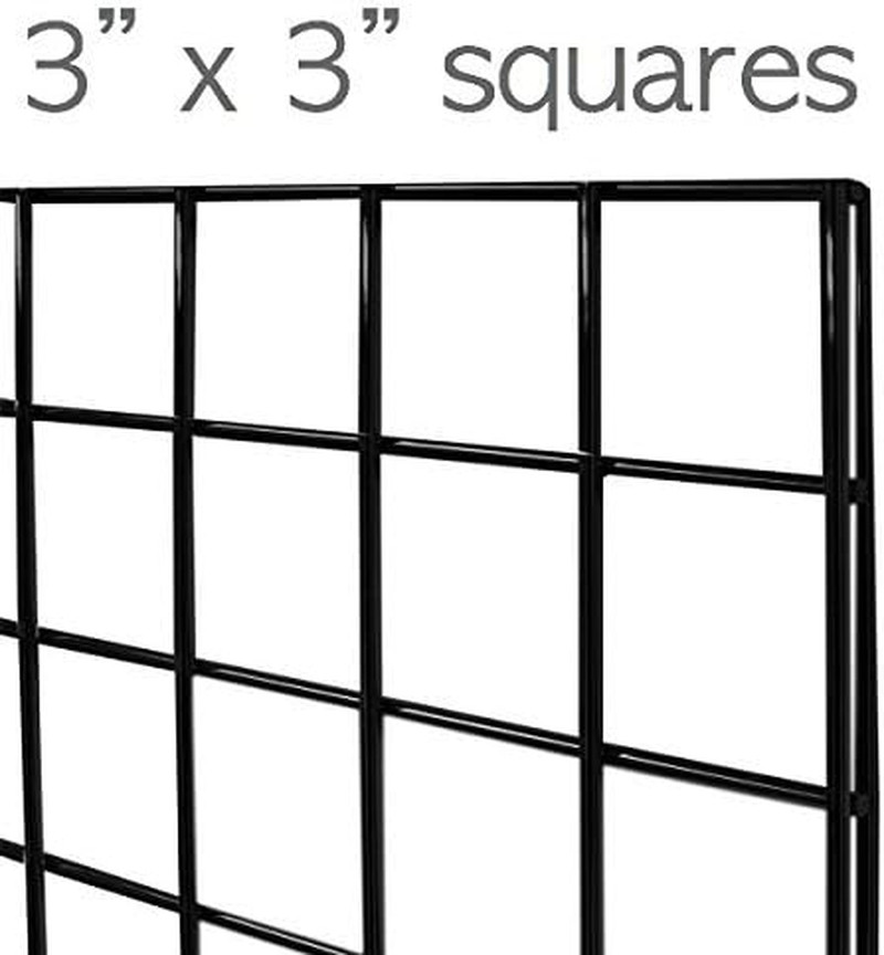 Gridwall Panel, 2'X6', Heavy Duty, Black, Commercial Grade, Wall Display, 1 Pac
