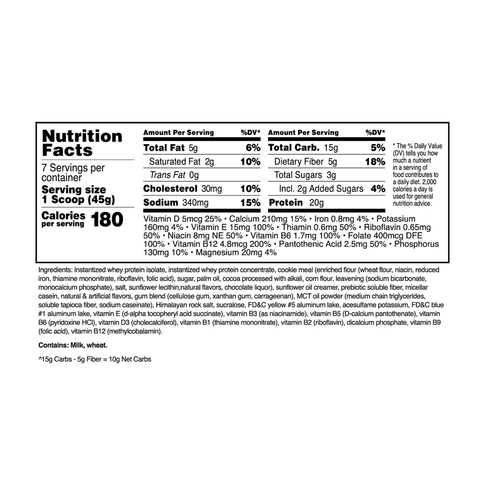 TransformHQ Meal Replacement Shake Powder 7 Servings (Mint Chocolate Chip)