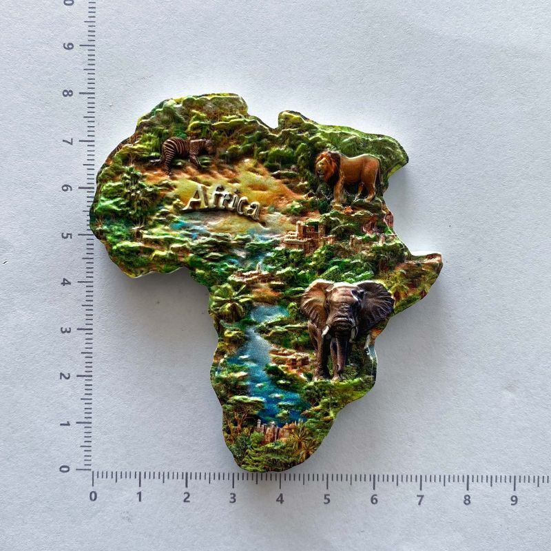 African Fridge Magnets Wildlife Map - 2026