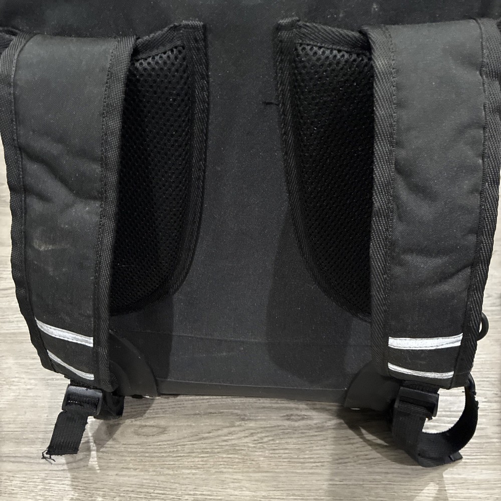 Rockland Single Handle Rolling Backpack, Black, 19x13x7.5