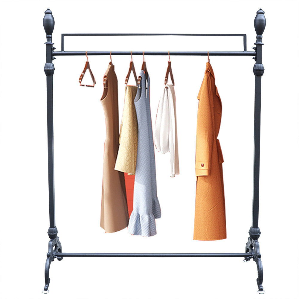 Garment Rack Freestanding Clothes Hanger Rod Multi-function Dress Storage Stand