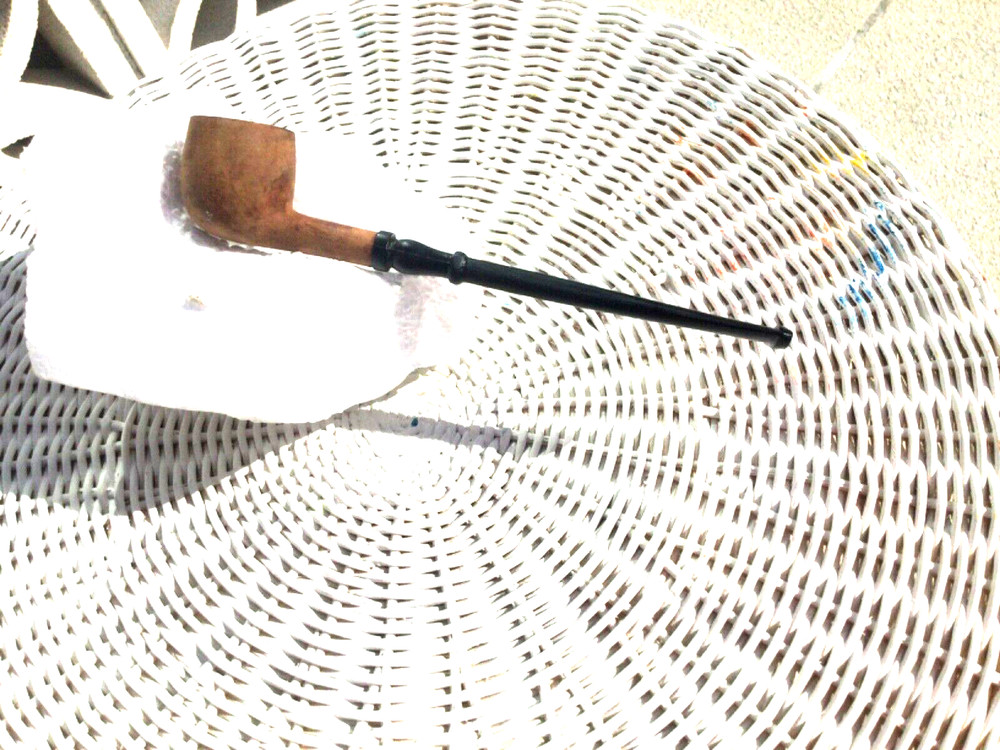 Semi churchwarden unfinished briar pipe