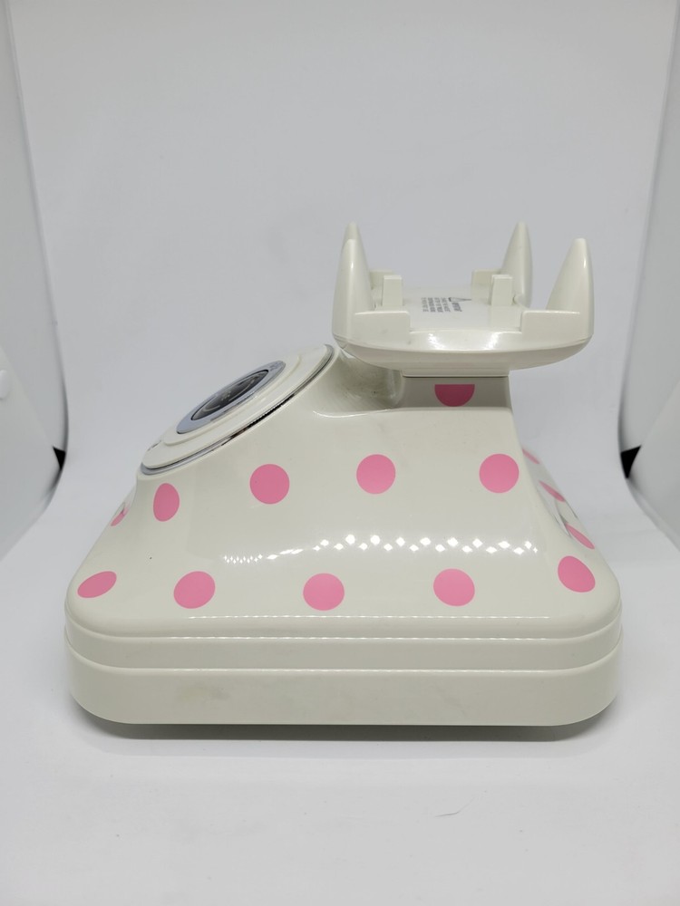 Pottery Barn Grand Cordless Phone Pink Polka-dot *Untested