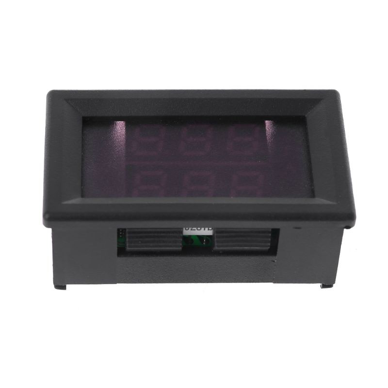 Dual Display Digital Voltmeter + Thermometer Led Voltage Temperature 2in1 Meter