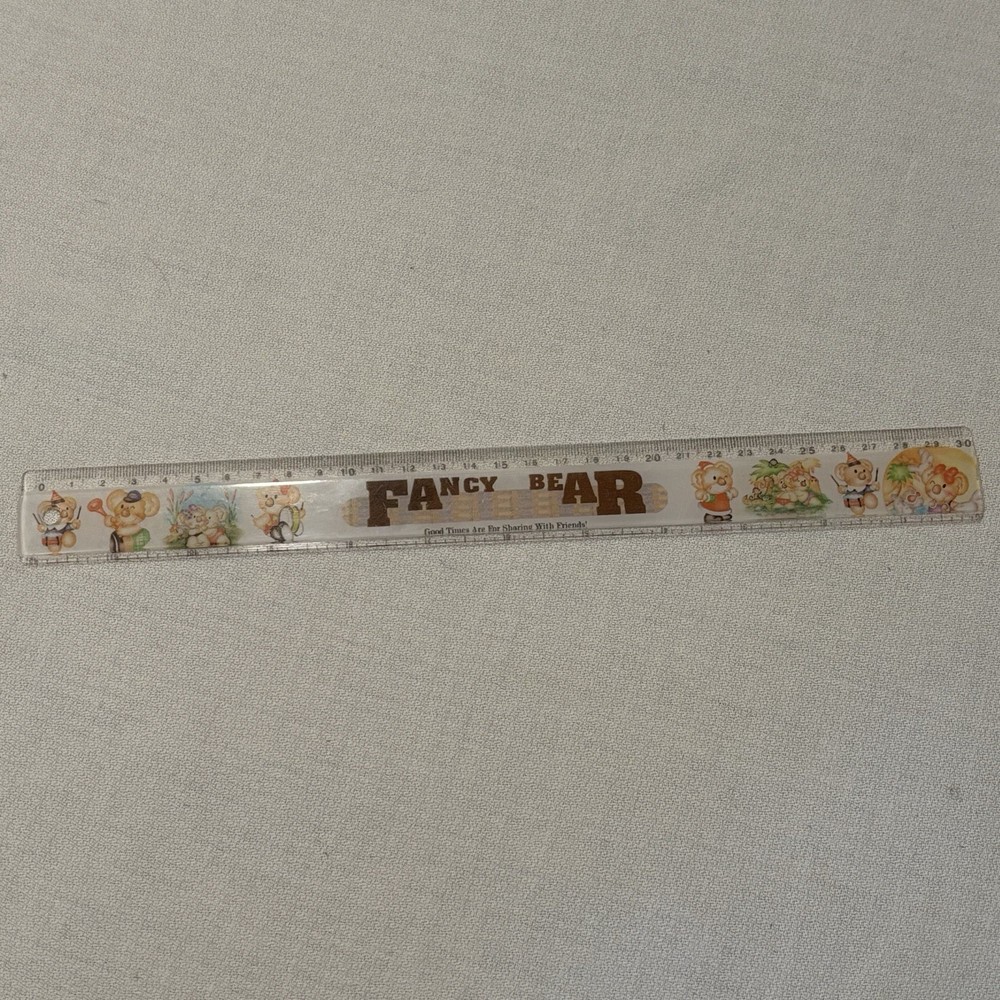 Vintage Fancy Bear Ruler