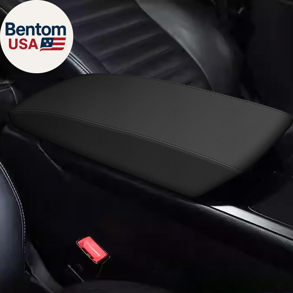 Armrest Covers for 2017-2020 Ford Fusion Black Leather