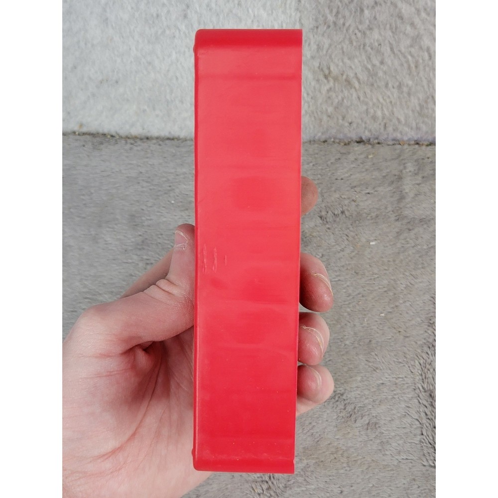 Red Plastic 50 Round Ammunition Storage Box Case with Grid Divider Tray