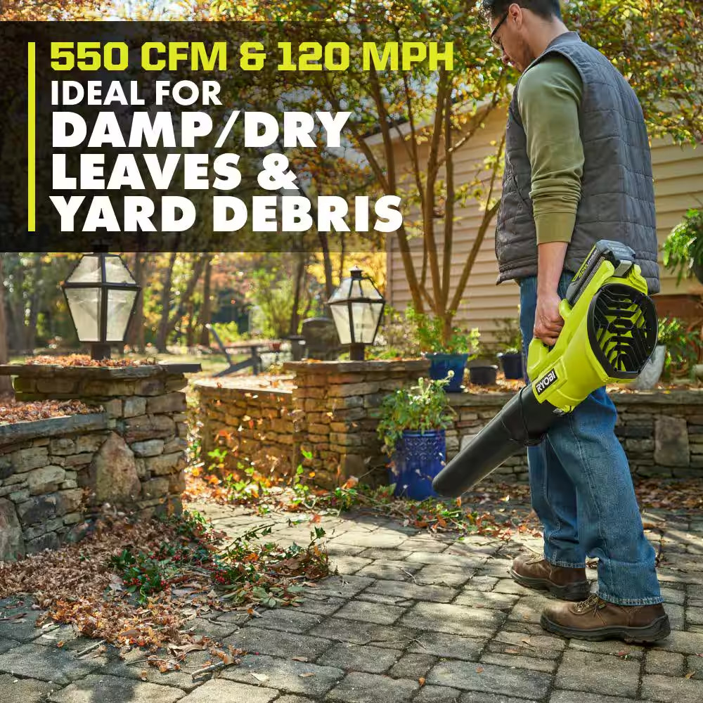 40V Cordless Attachment Capable 15" String Trimmer & 550 CFM 120 MPH Blower Comb