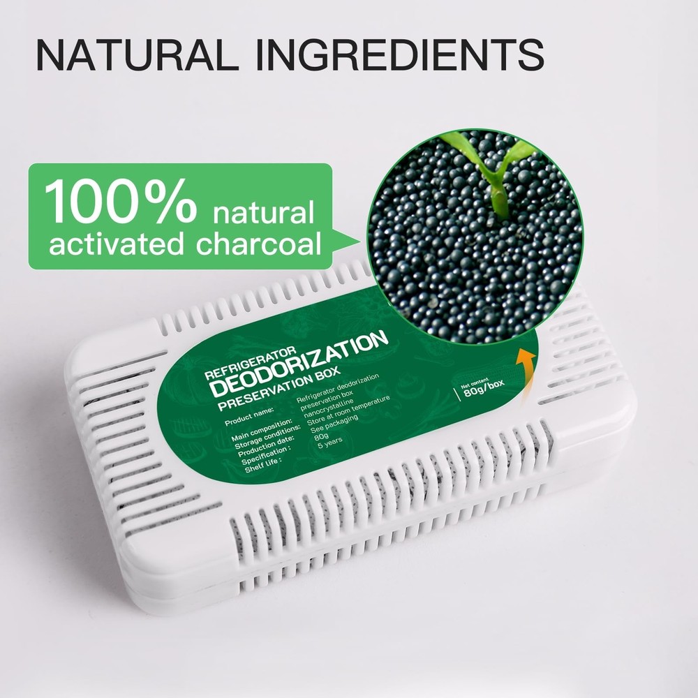 6 Pack Fridge Deodorizer, Refrigerator and Freezer Deodorizer Odor Eliminator...