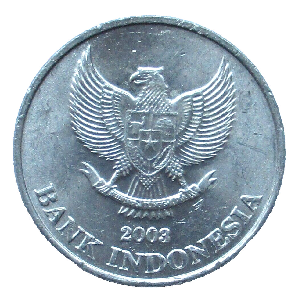 Indonesia 200 Rupiah 2003 Shepherd Maina Birds Motif