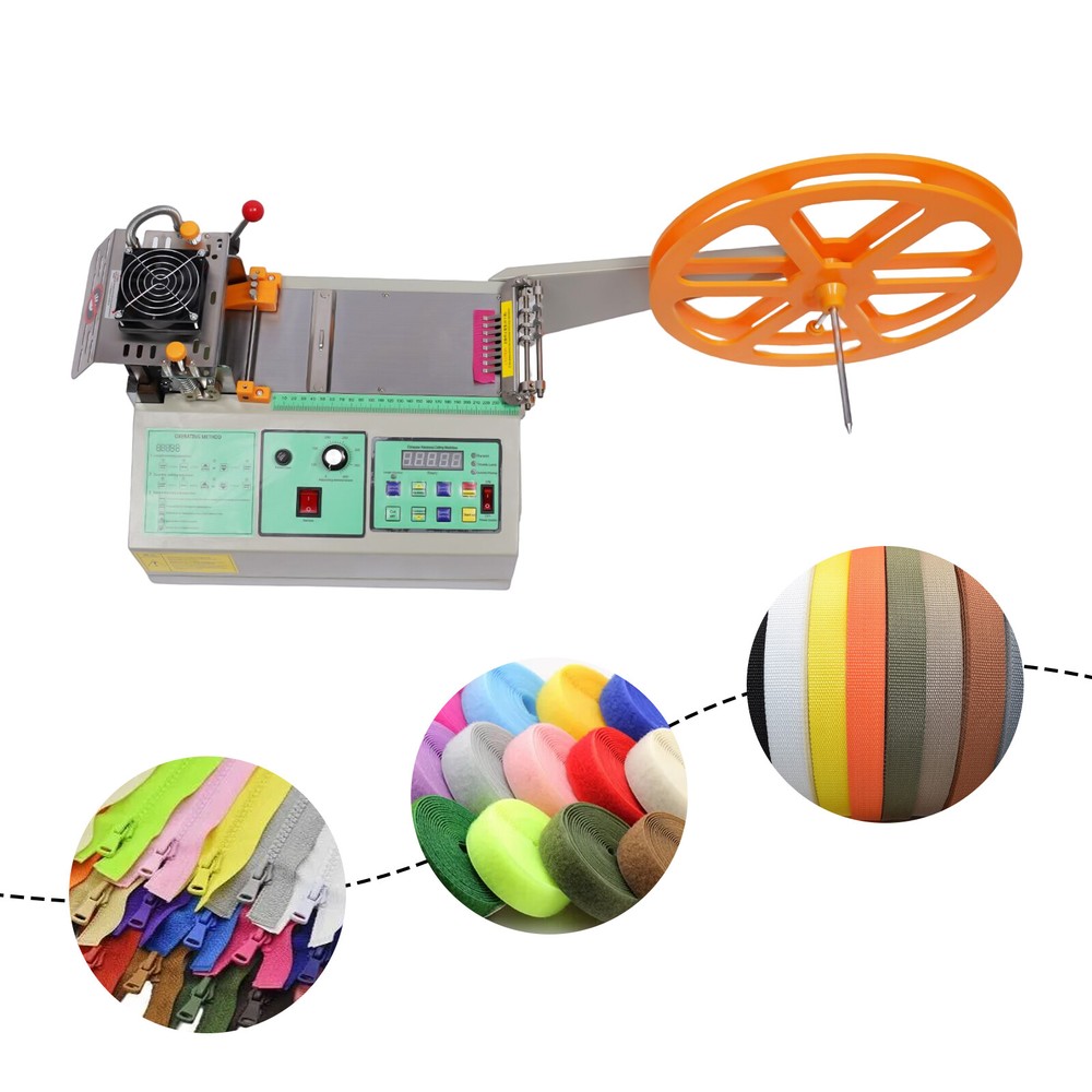 Hot & Cold Webbing Tape Cutting Machine 280W Automatic Textile Ribbon Cutter