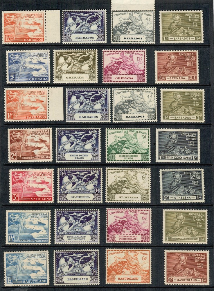 Commonwealth UPU 7 sets MNH condition.
