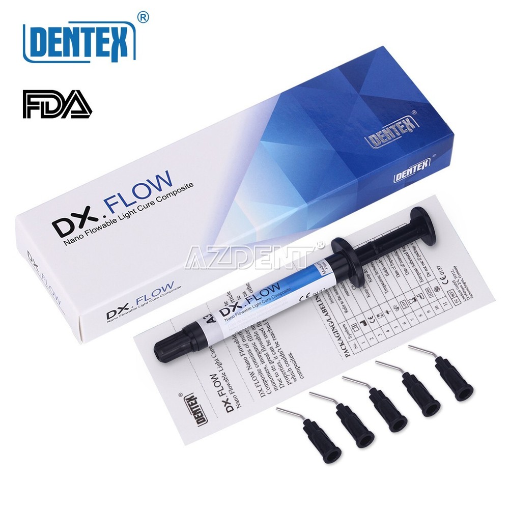 Dental Light Cure Flowable Composite Resin A3 Medium Flow 3g/Syringe DX.FLOW